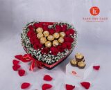 elegant roses with ferrero
